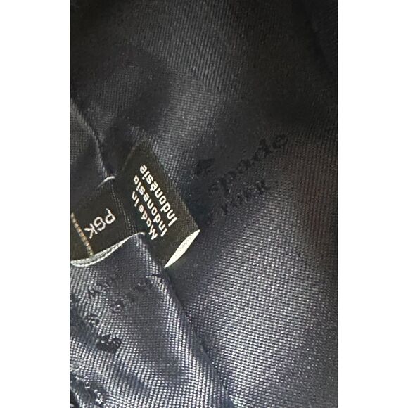 Kate Spade New York Leather Satchel Navy Blue Double Handles No Crossbody Strap - Picture 4 of 6
